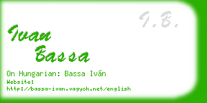 ivan bassa business card